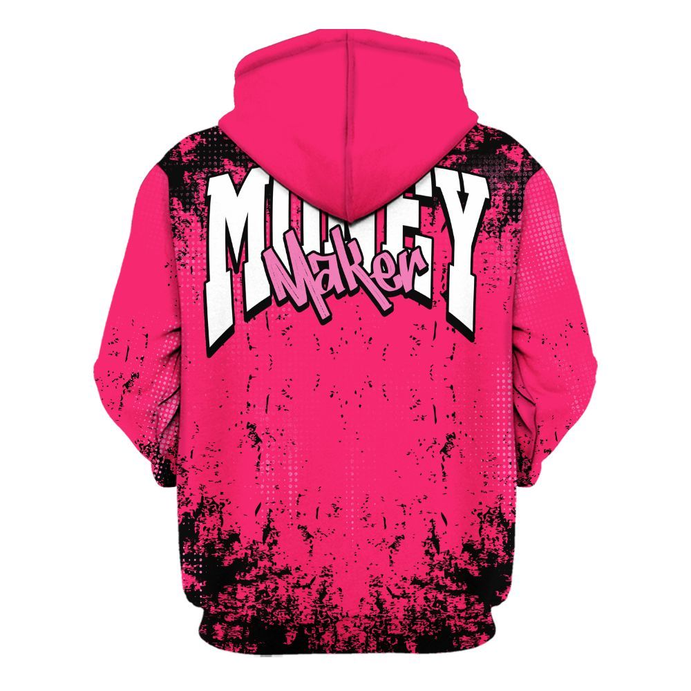 Hoodie To Match Air VaporMax Plus Triple Pink - Move In Silence Money Street Retro All Over Print