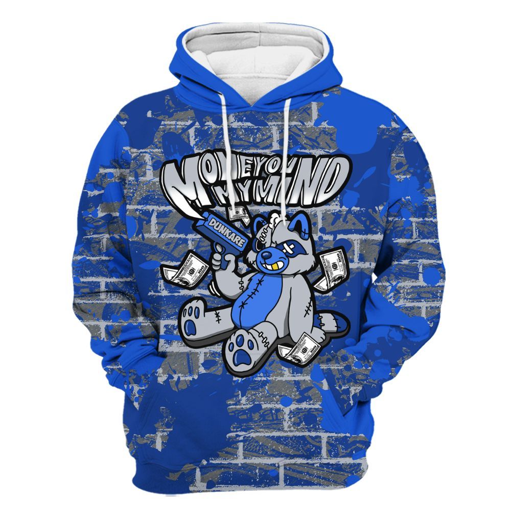 Hoodie To Match Air Foamposite One Royal - Money On My Mind Raccoon Brick All Over Print