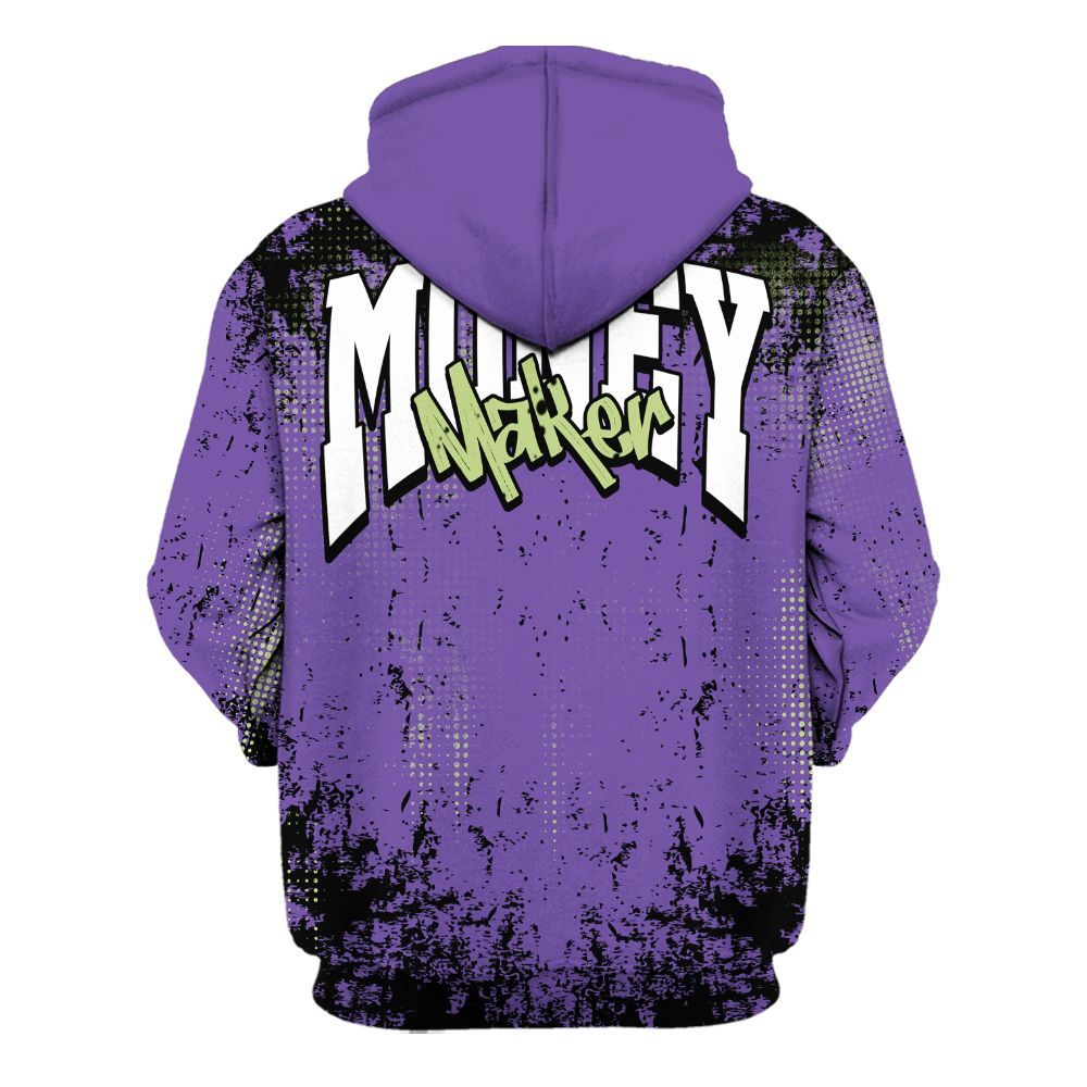 Hoodie To Match Canyon Purple 4s - Move In Silence Money Street Retro All Over Print
