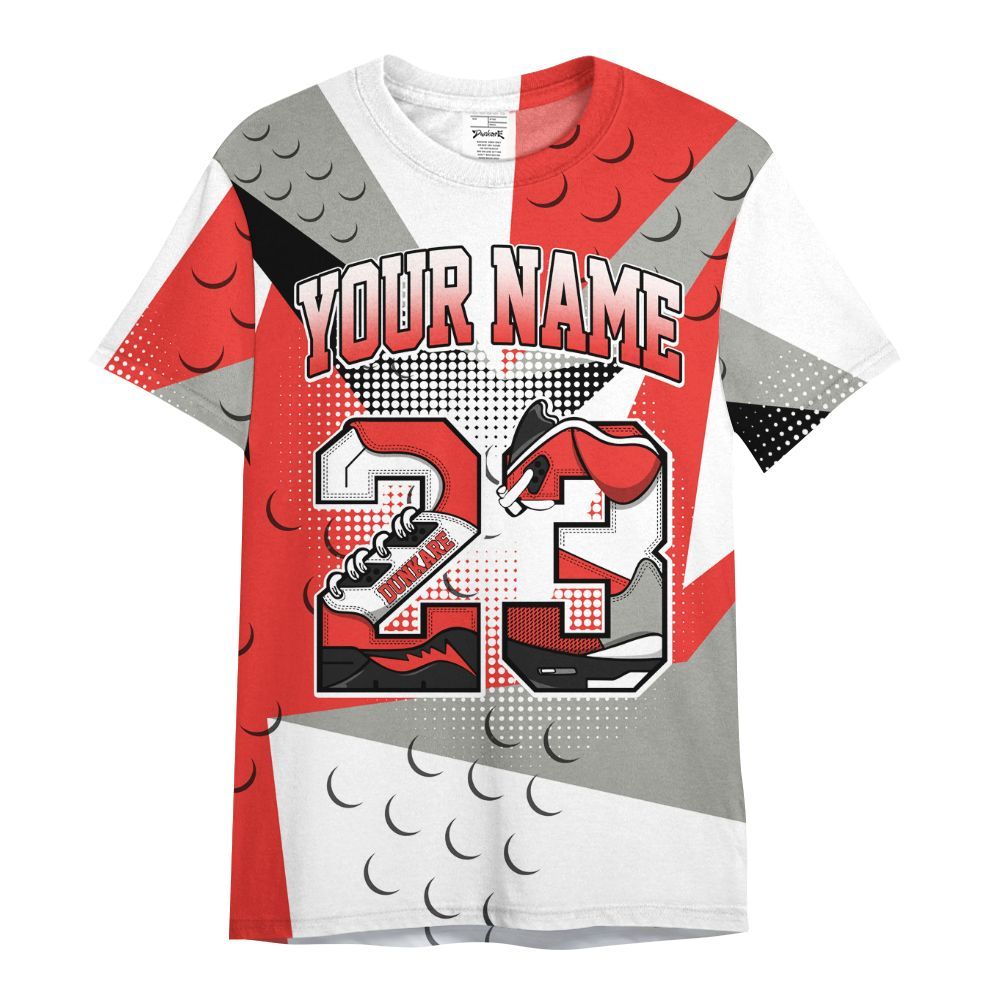 Shirt To Match Vomero 5 Bright Crimson - Poly Custom Name Number 23 5s All Over Print