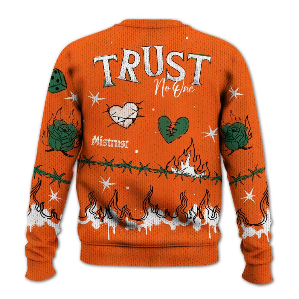 Sweater To Match SoleFly Sail Gorge Green 3s - Trust No One Snake-Bite Doodle Crayon Graphic