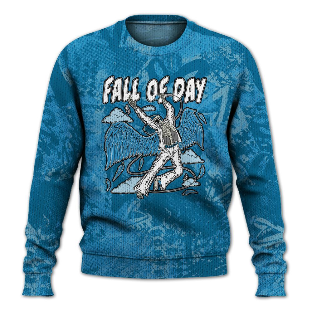 Knitted Sweater To Match Powder Blue 9s - Fall Of Days Skeleton Heart