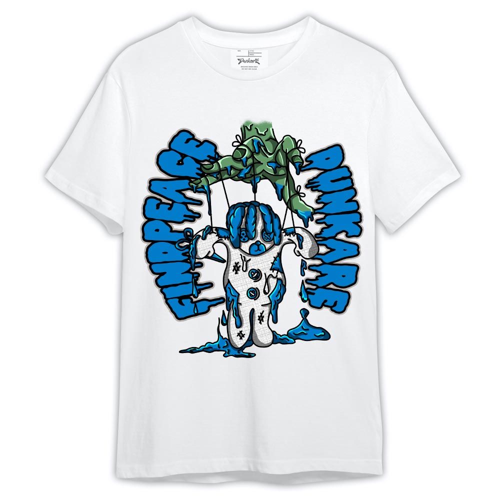 Shirt To Match Industrial Blue 4s - Find Peace Bear Shirt Outfit Military Blue 4s