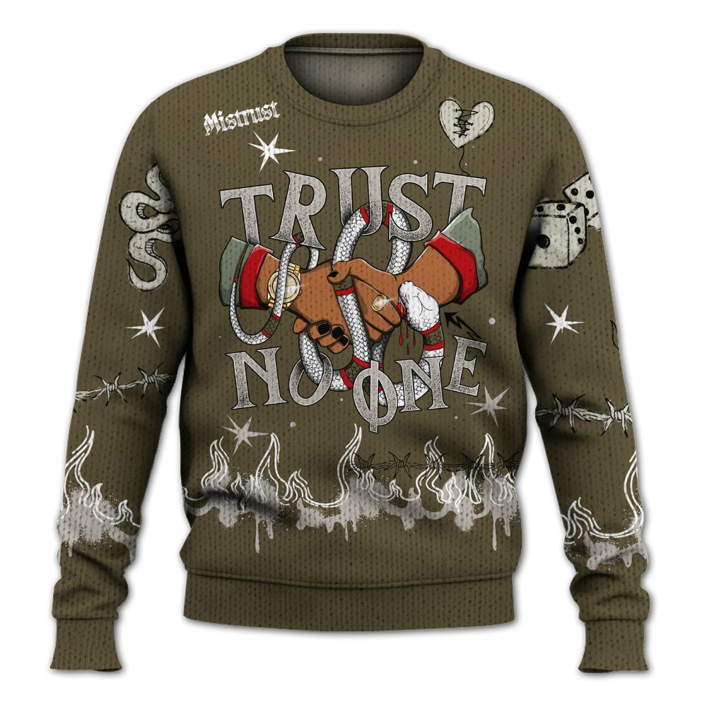 Knitted Sweater To Match Dunk Low Year Of The Snake - Trust No One Snake-Bite Doodle Crayon