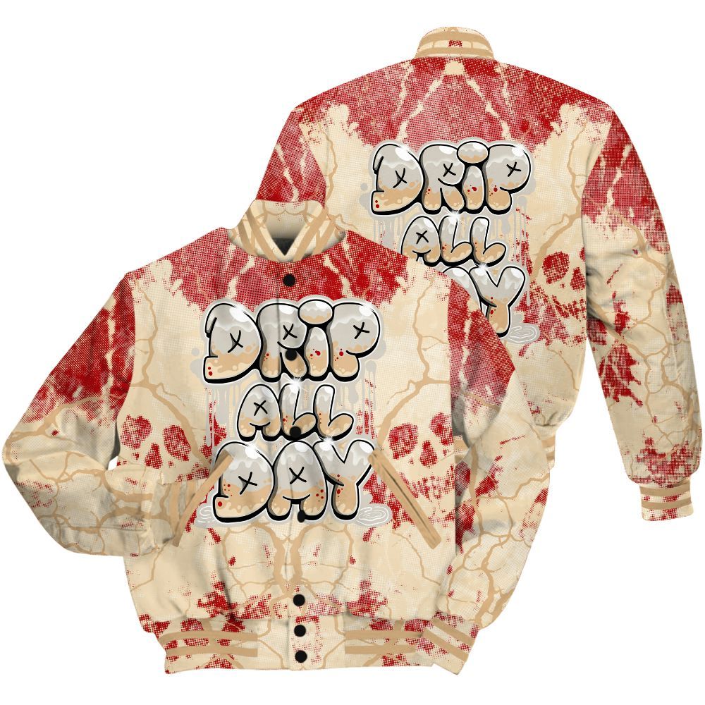 Varsity Jacket To Match Dunk Low Strawberry Waffle Shirt - DRIPPIN Days Graphic Halloween All Over Print