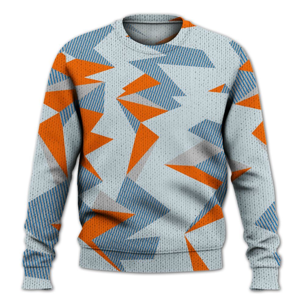 Sweater To Match Retro High OG Alaska 1s - Geometric Camouflage Pattern Graphic