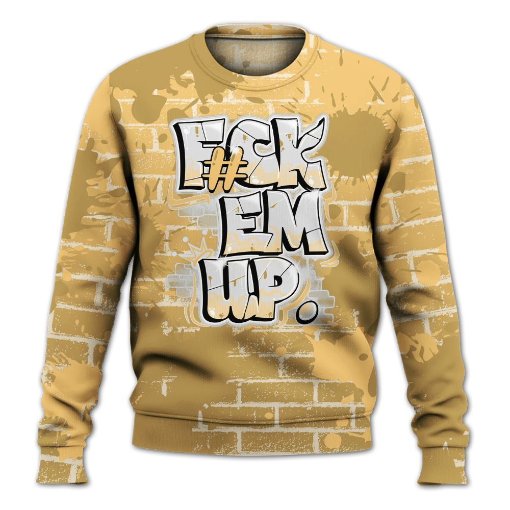 Sweatshirt To Match Craft Paris 6s - F#ck Em Graphic Brick Art All Over Print