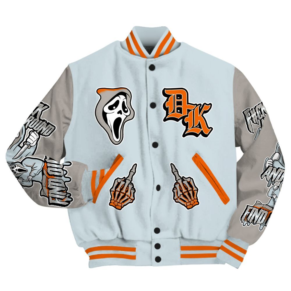 Varsity Jacket To Match Retro High OG Alaska 1s - F#CK And Find Out Graphic All Over Print