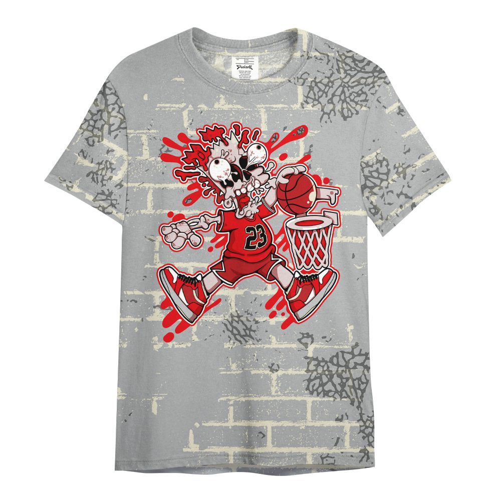 Shirt To Match Cement Grey 3s - 85's Dunks Graphic Halloween All Over Print