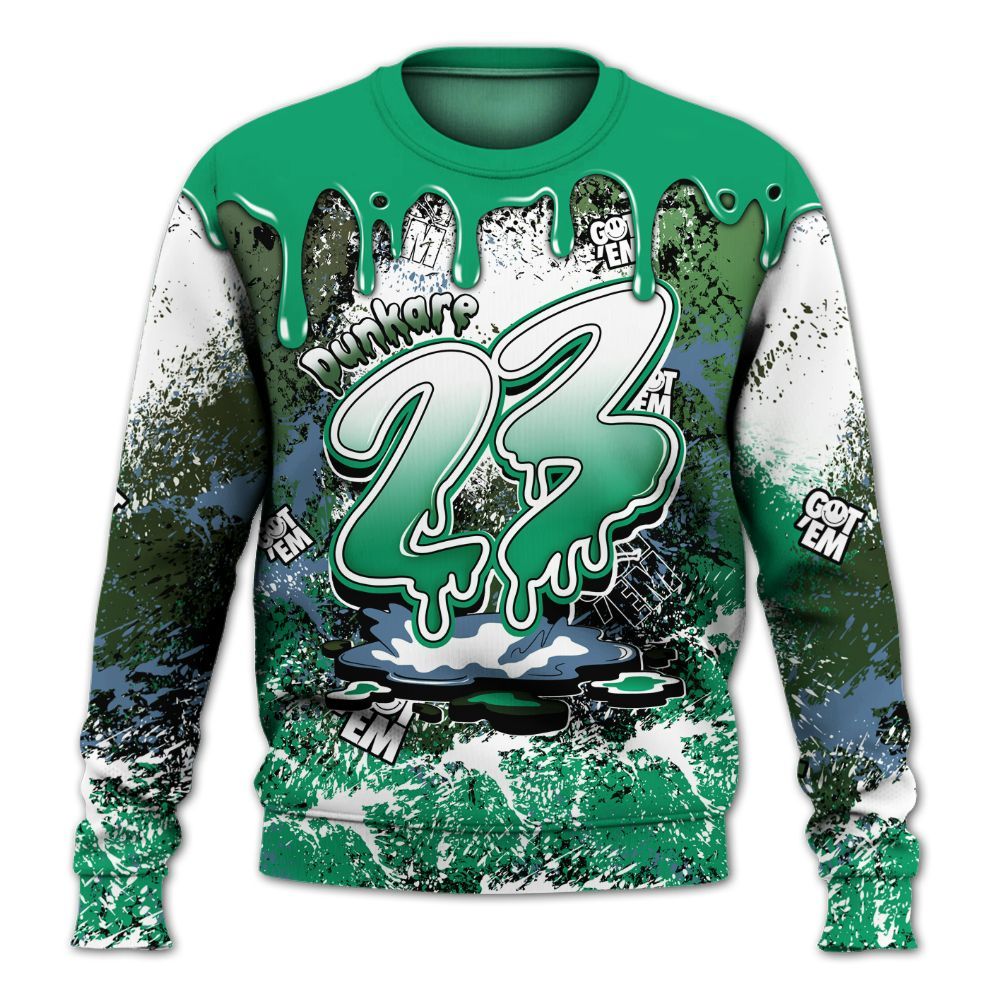 Sweatshirt To Match Foamposite Pro Pine Green 2025 - Dripping 23 Drip All Over Print