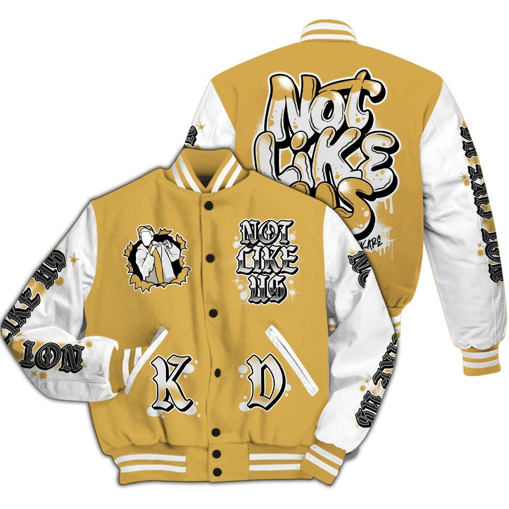 Varsity Jacket To Match Retro Light Ginger 14s - None Like Us Graphic All Over Print