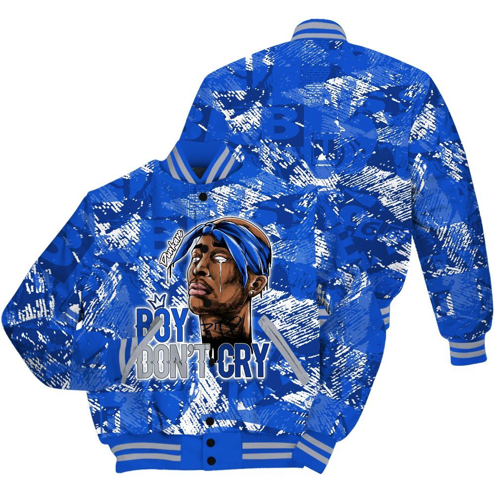 Varsity Jacket To Match Air Foamposite One Royal Shirt, Boiz Ain't Cry Unique Abstract All Over Print