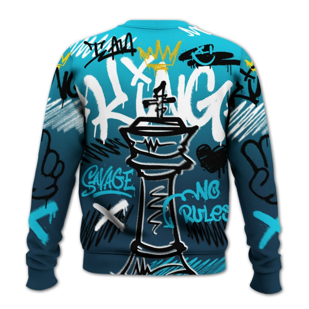 Sweatshirt To Match Air Navy Baltic Blue - Street King Chess Streetwear All Over Print