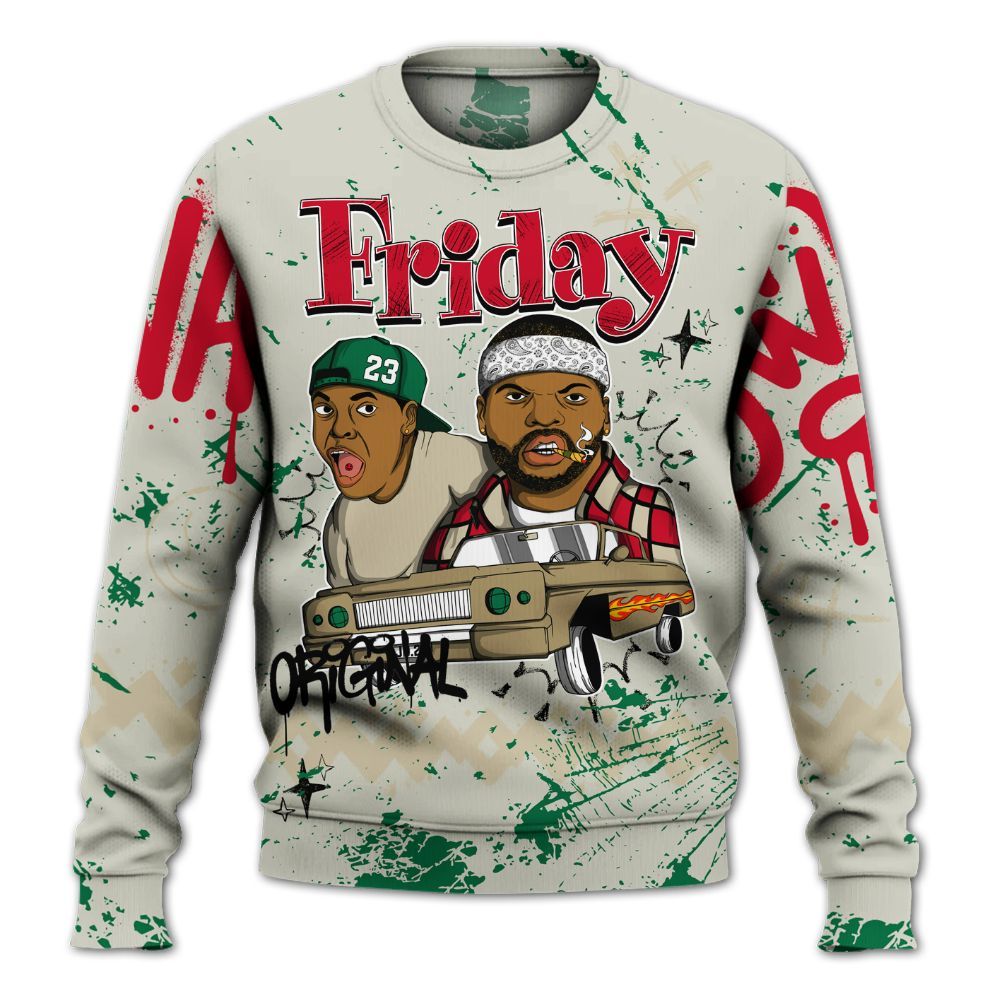 Sweatshirt To Match El Grito 5s - Friday Sneaker Crayon All Over Print