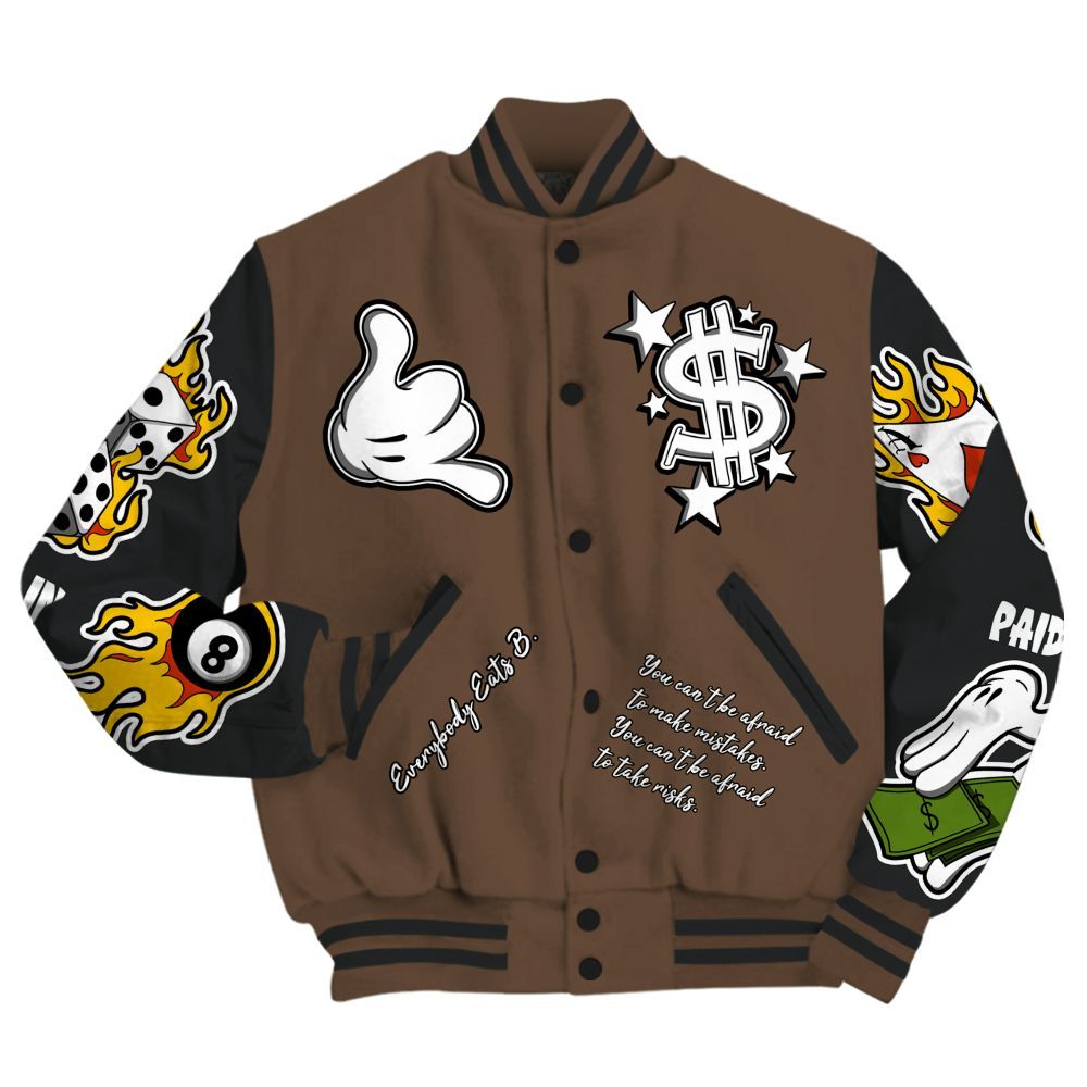 Varsity Jacket To Match Palomino 1s - Everybody Paid In Full Graphic All Over Print