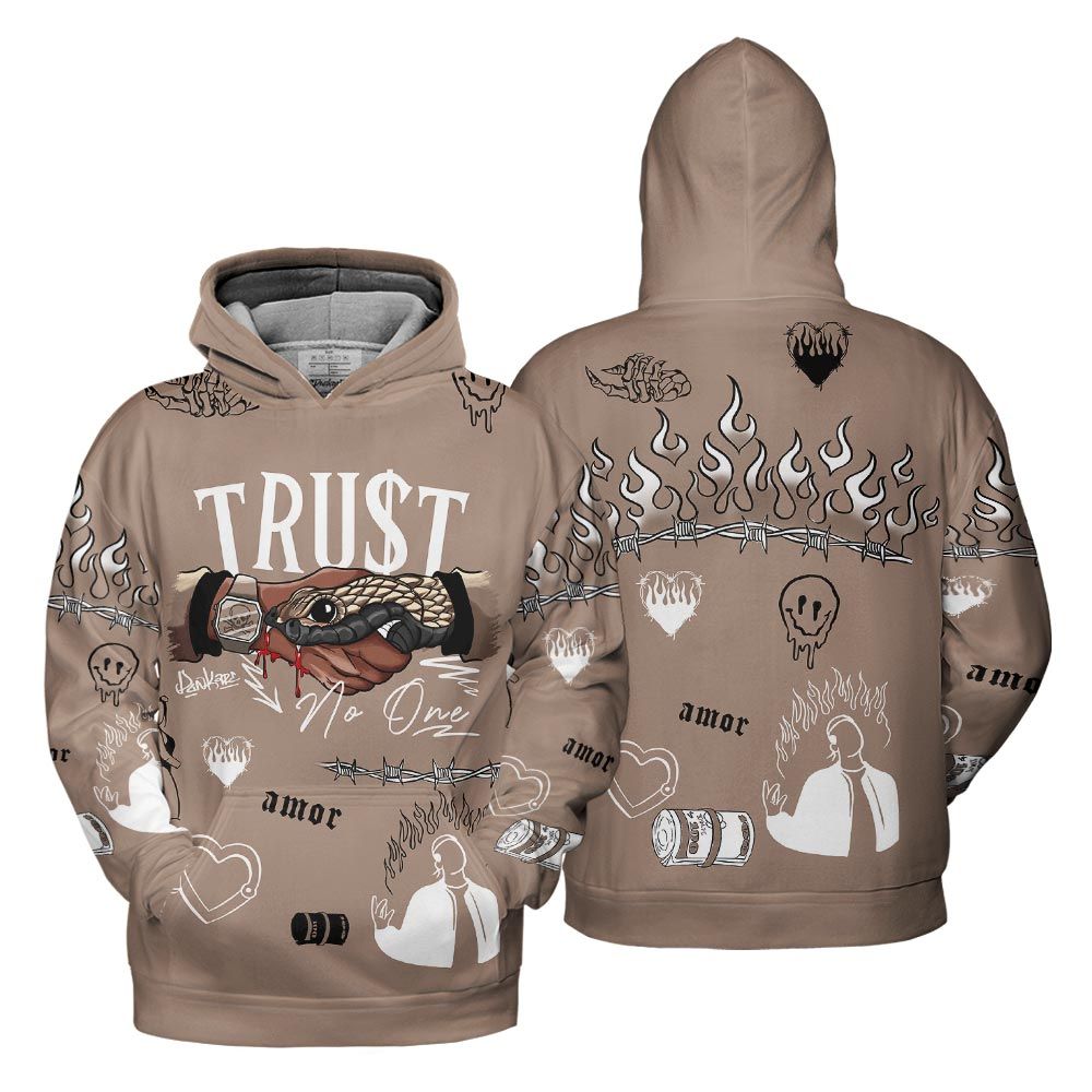 Hoodie To Match OG Latte 1s Hoodie, Snake Trust No One Hoodie Outfit 903 NCT