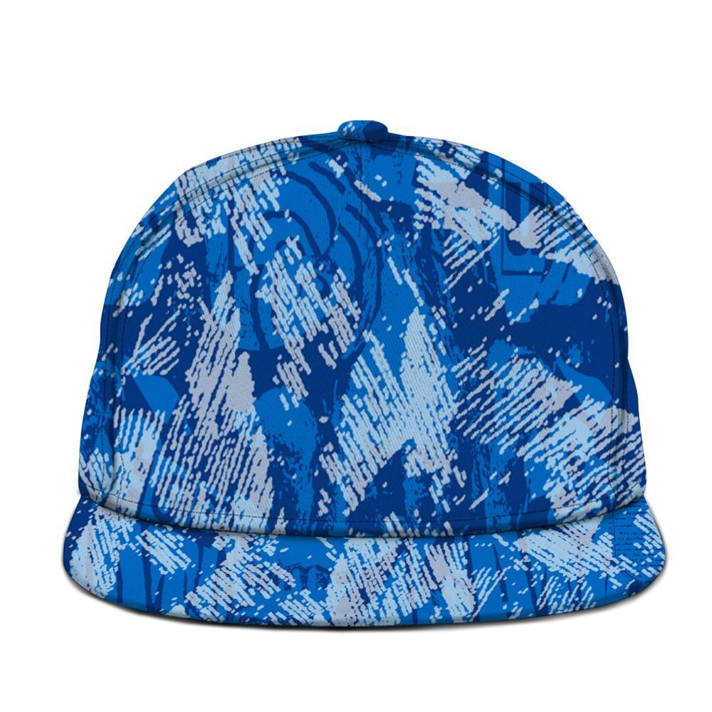 Snapback To Match Blueberry 12s - Grunge Pattern Graphic