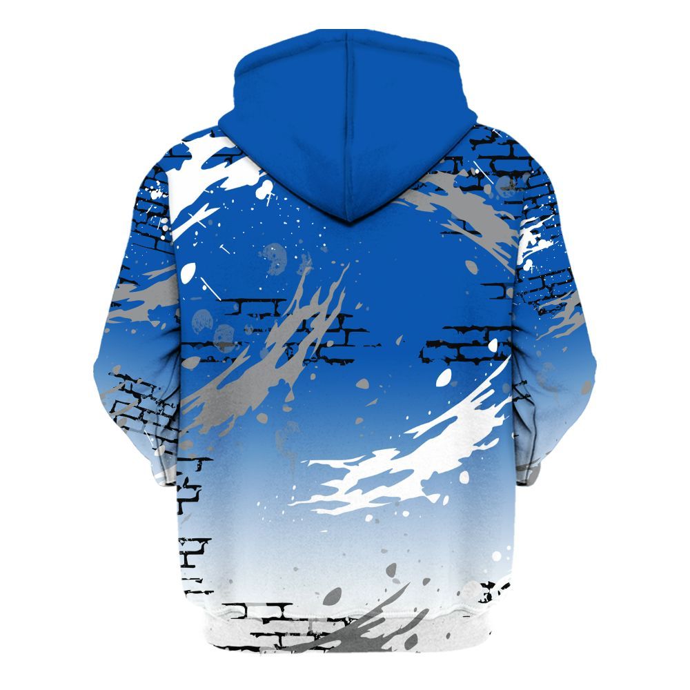 Hoodie To Match Racer Blue 5s - Values Of Loyalty Drip All Over Print