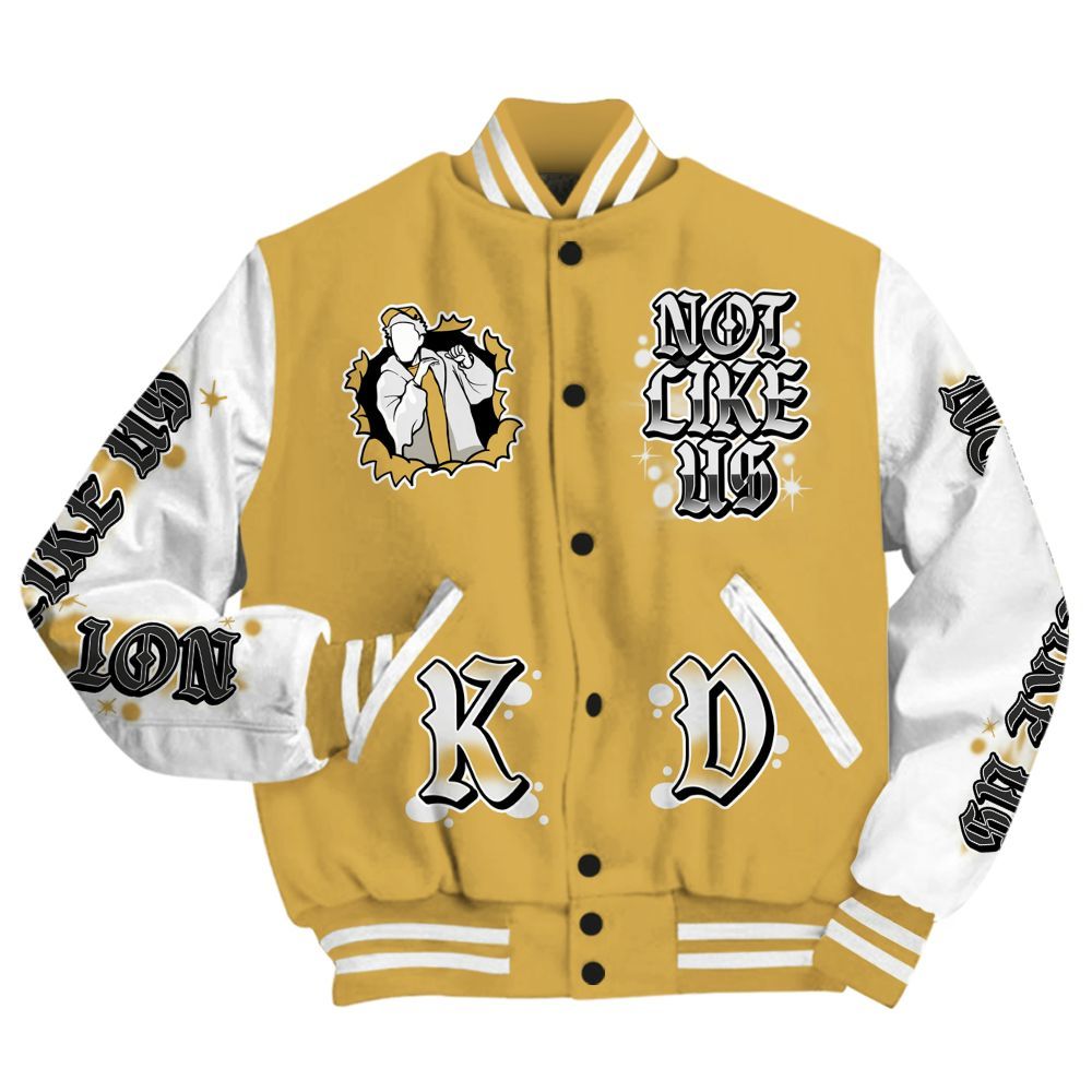 Varsity Jacket To Match Retro Light Ginger 14s - None Like Us Graphic All Over Print