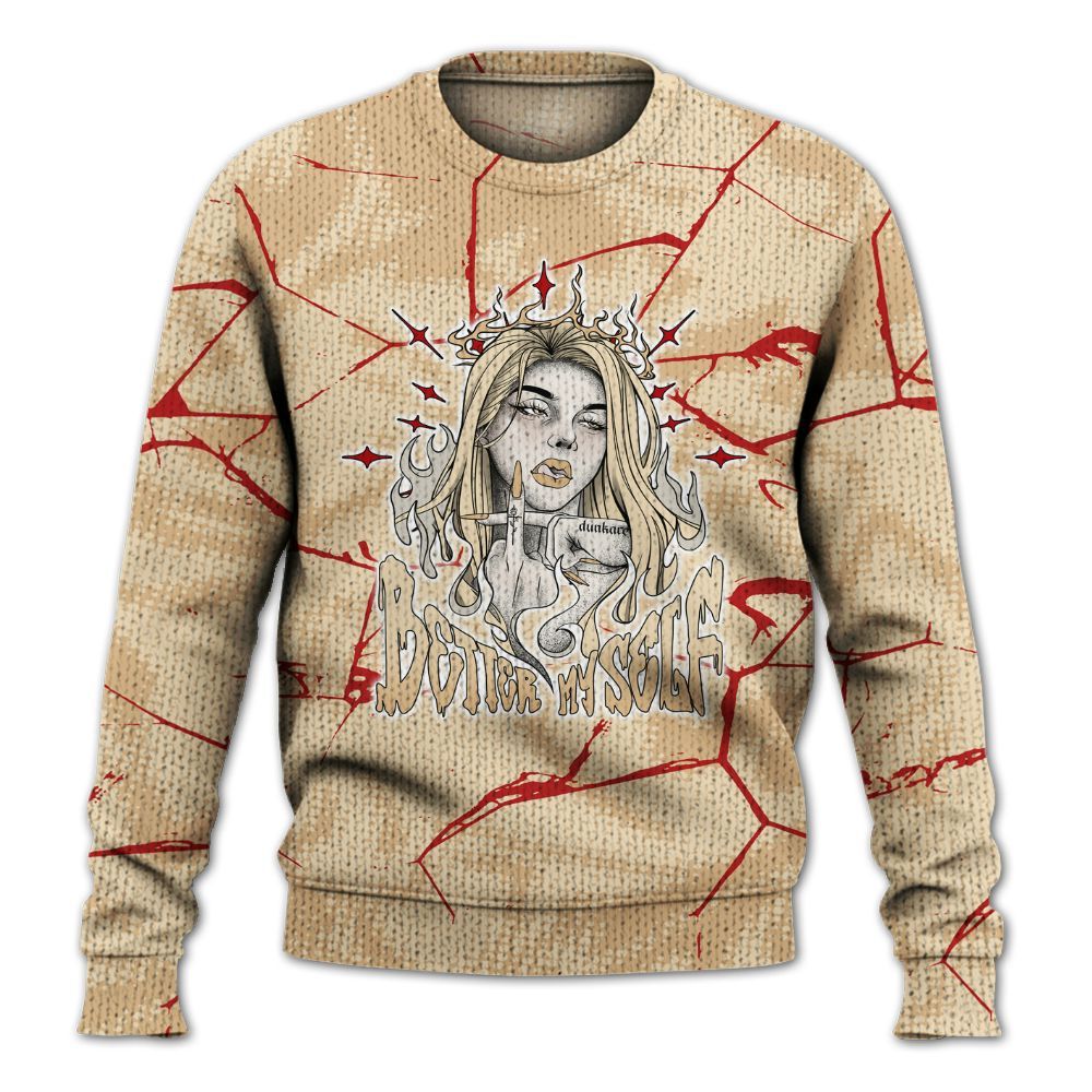 Knitted Sweater To Match Dunk Low Strawberry Waffle - My-Self Crack Unique