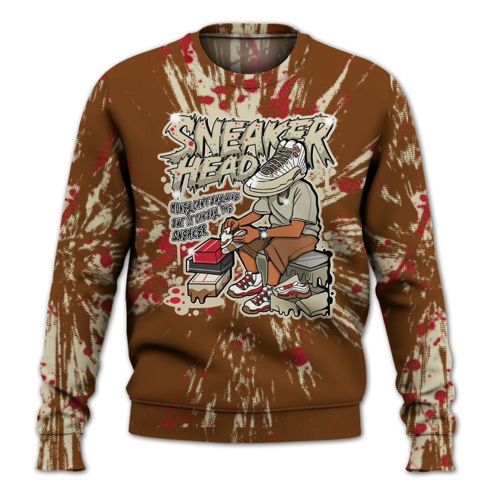 Sweatshirt To Match Archaeo Brown 5s - Sneakers Headache Graphic Luxury All Over Print