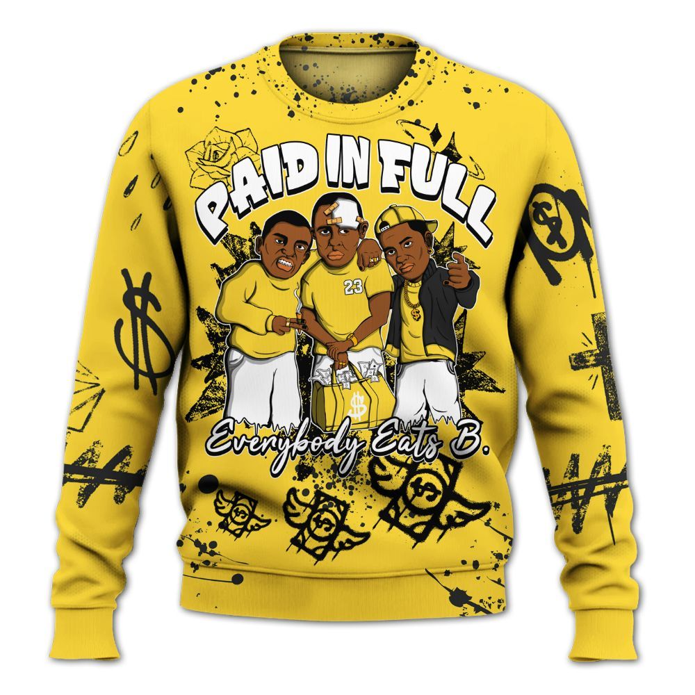 Sweatshirt To Match Mid New Love 2025 1s - Paid In Full Crayon All Over Print