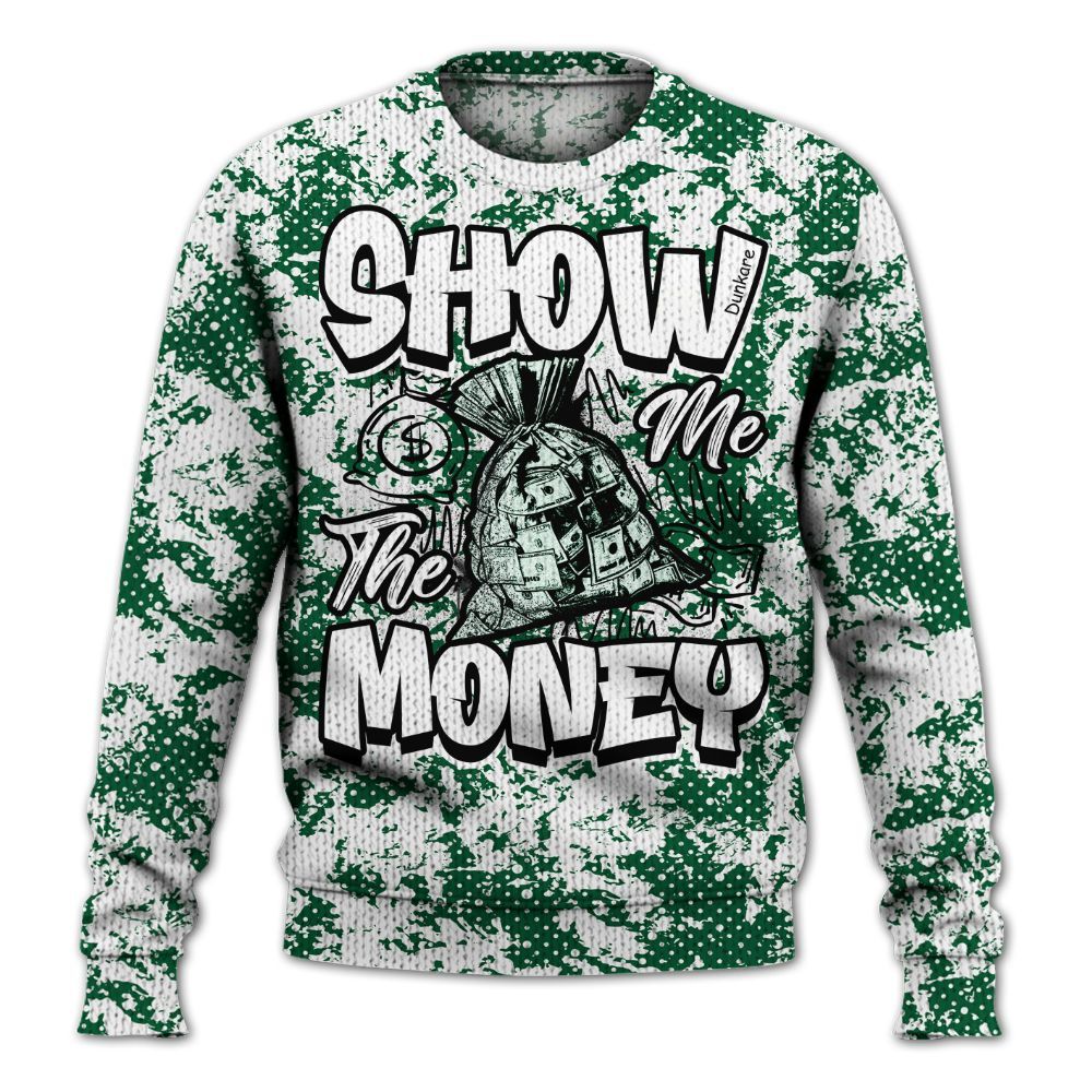 Knitted Sweater To Match High Gorge Green 1s - Show Me The Money Retro