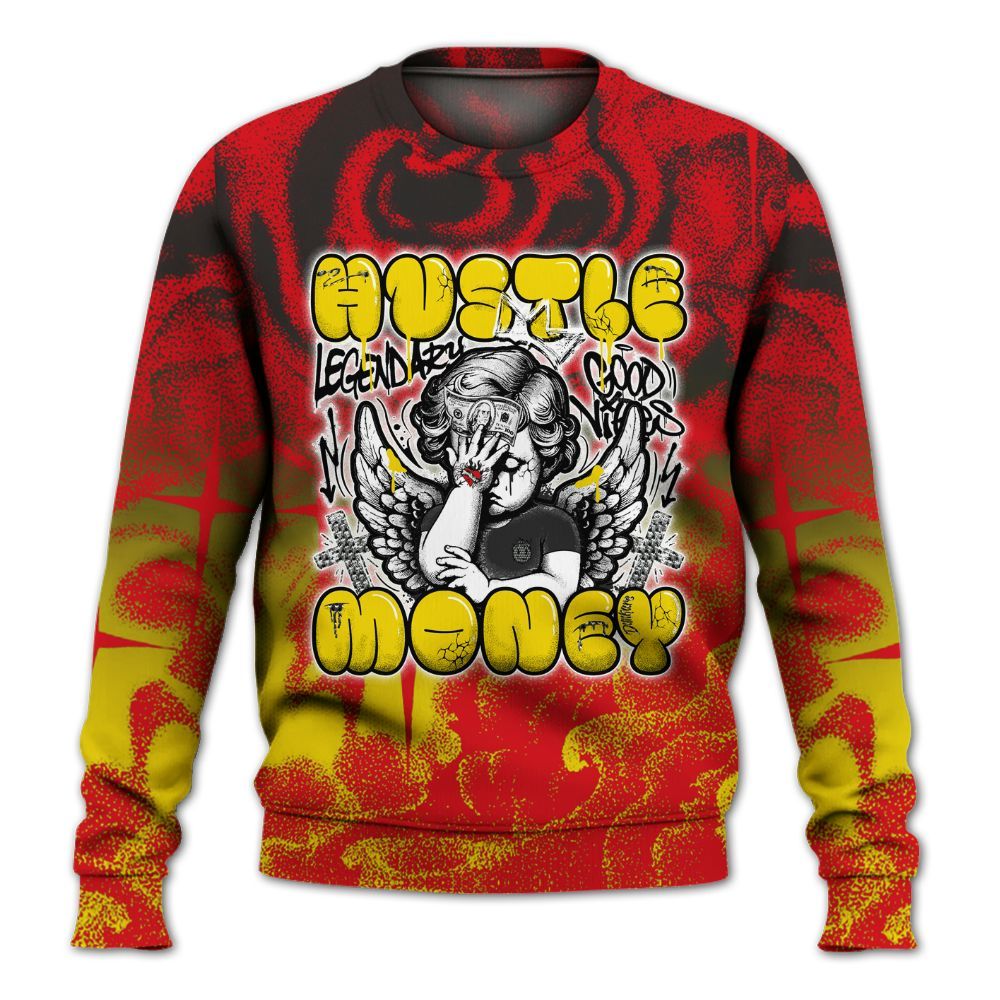 Sweatshirt To Match Ferrari 14s - Angel Hustle Money All Over Print