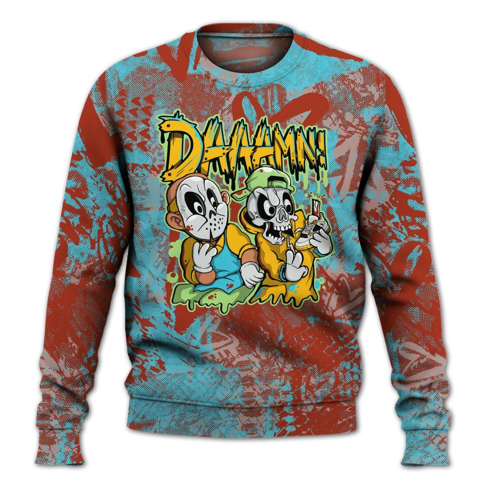 Sweatshirt To Match SB Dunk Di'Orr Greenwood - Damn Shoe Graphic Heart Grunge All Over Print
