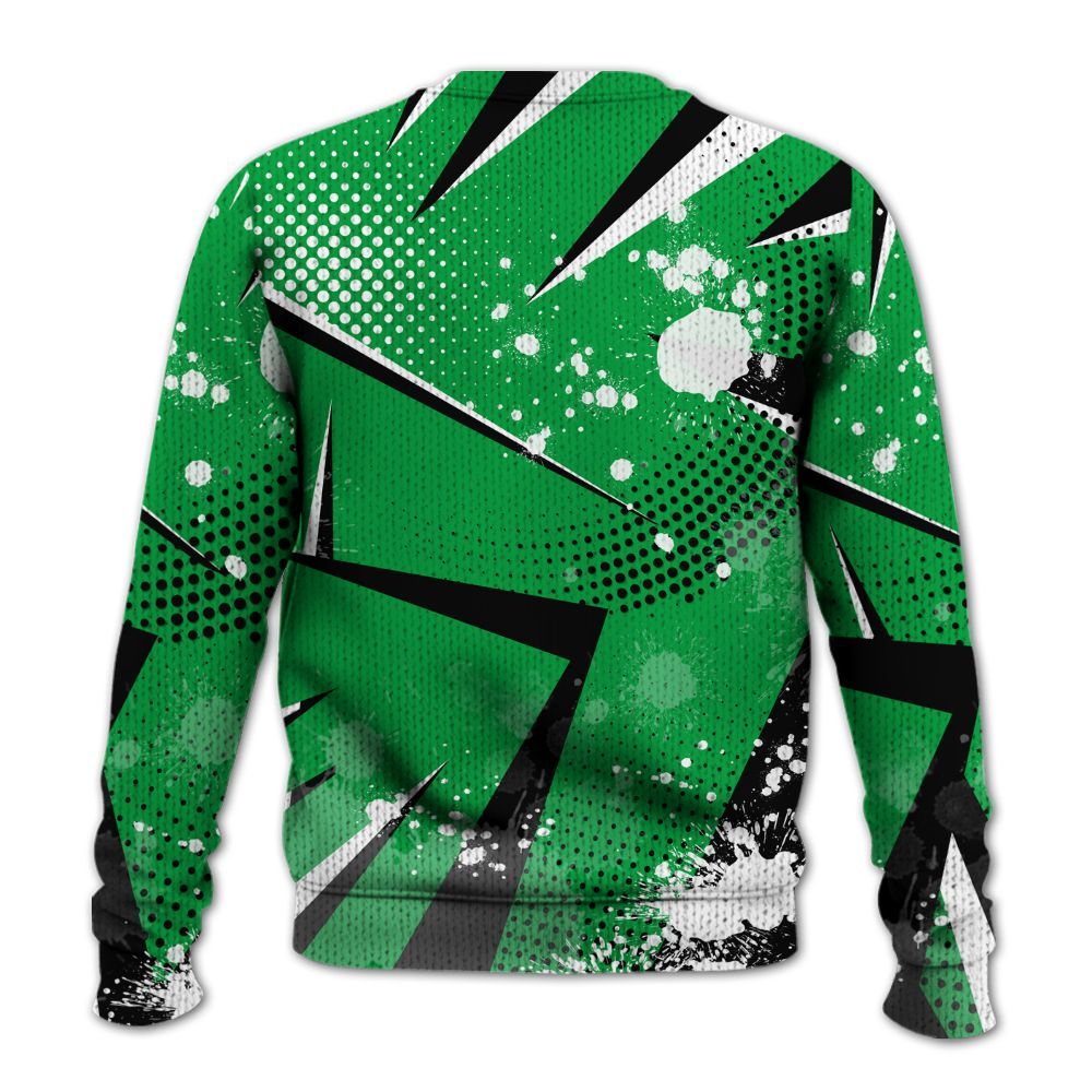 Knitted Sweater To Match Low Lucky Green 1s - Poly Trust No One Dripping