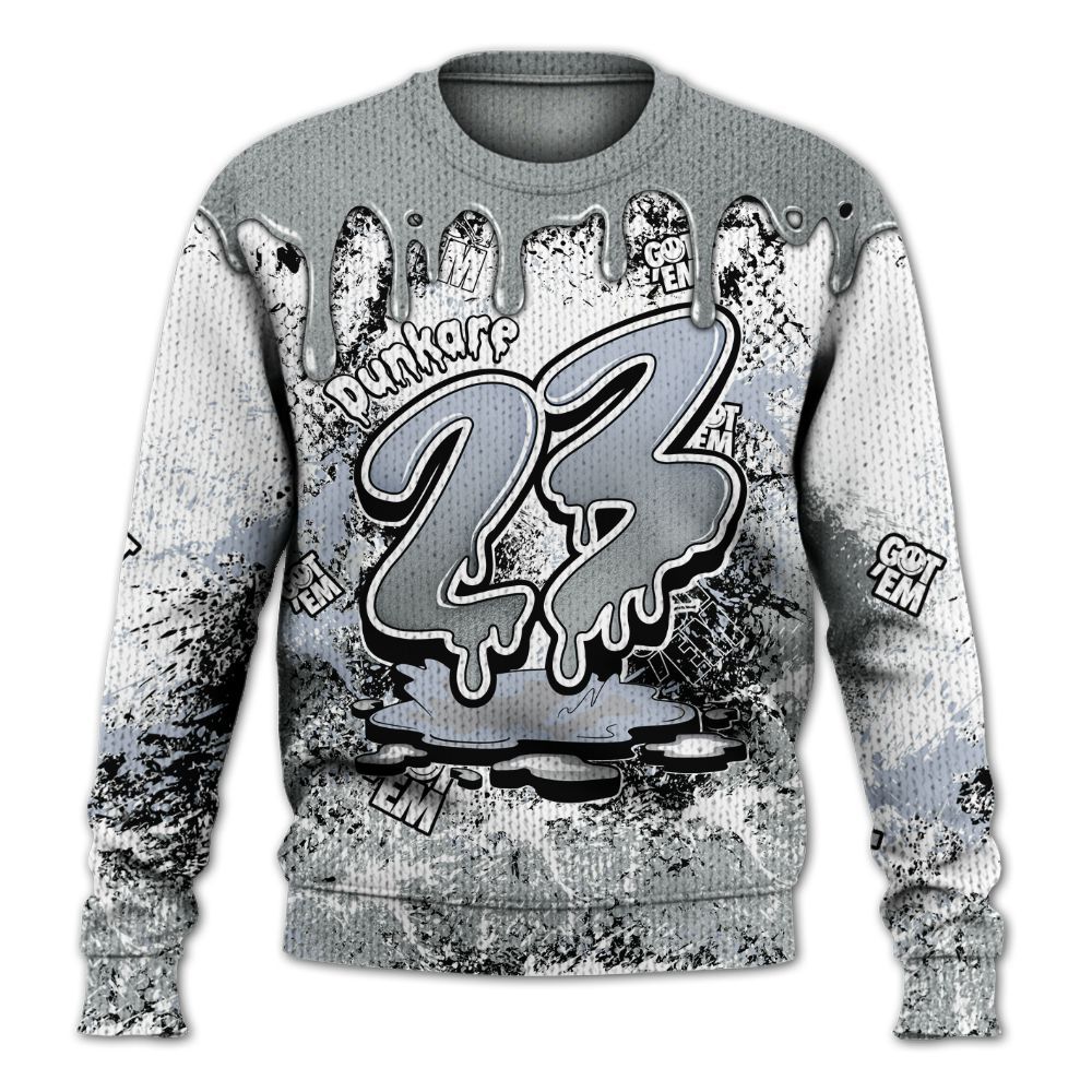 Sweater To Match White Metallic 2026 5s - Dripping 23 Drip Graphic