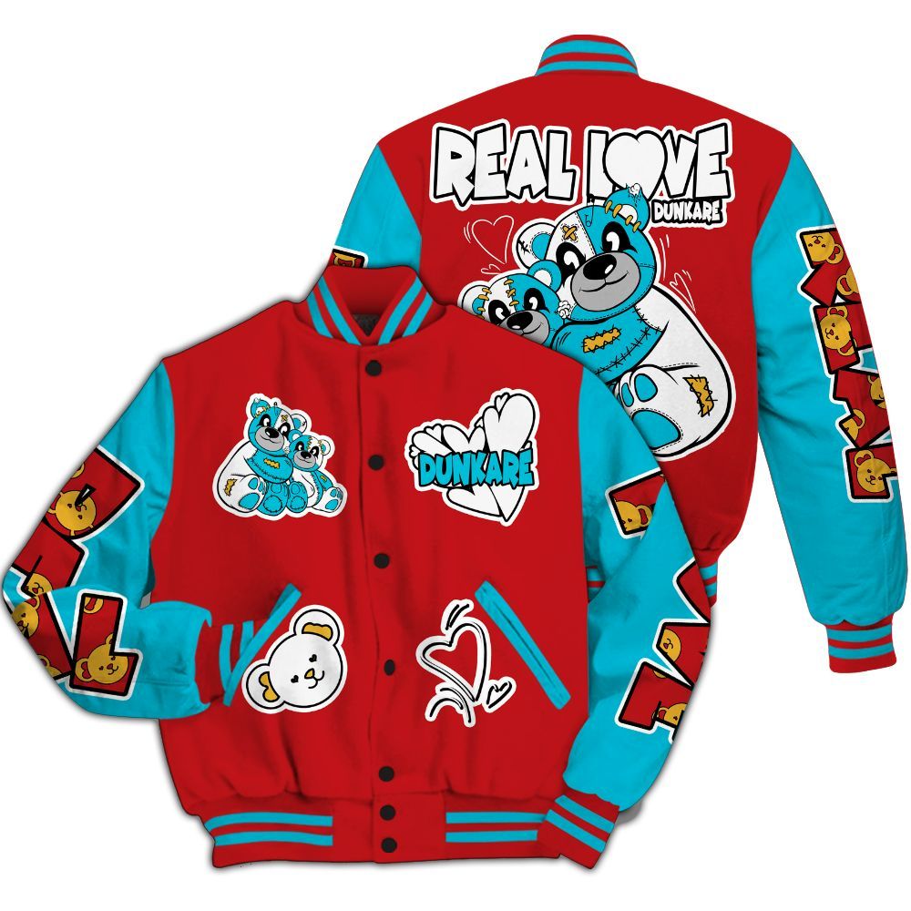 Varsity Jacket To Match Dunk Low Fruity Pebbles - Sincere Fondness Bear All Over Print