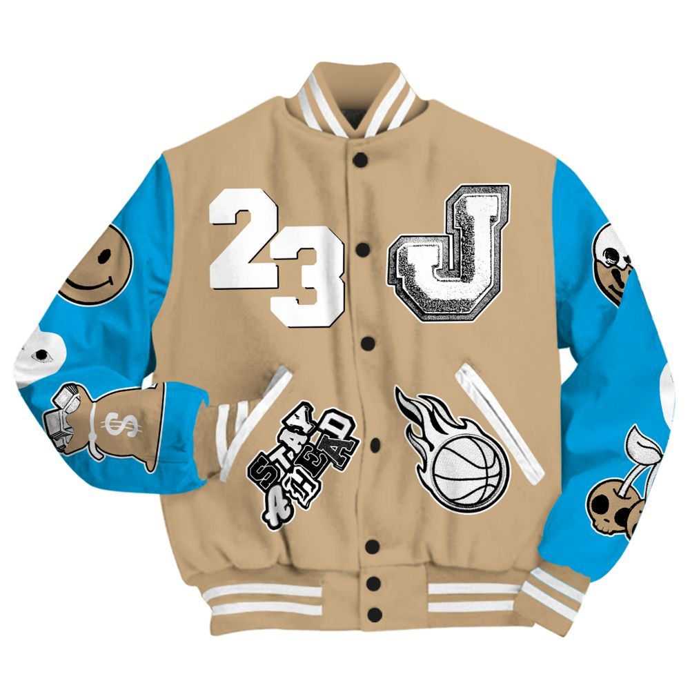 Varsity Jacket To Match H-Town 11s - Hustles Money Number 23 All Over Print