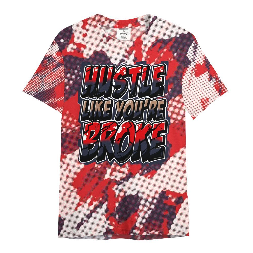Shirt To Match Low OG Howard Bison 1s - Hustles Like Broke Abstract All Over Print