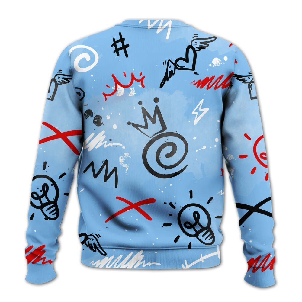 Sweatshirt To Match University Blue 5s - Drip Been Di2ferent All Over Print