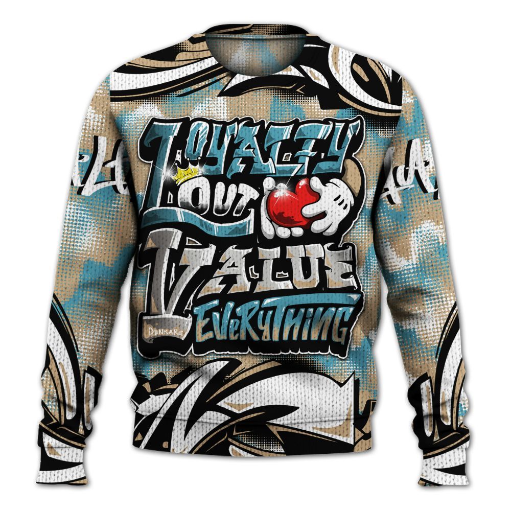 Sweater To Match H-Town 11s - Loyalty Out Value Graffiti Graphic