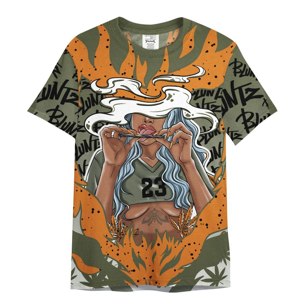 Shirt To Match Olive 5s - Bluntz Burnz Graphics All Over Print