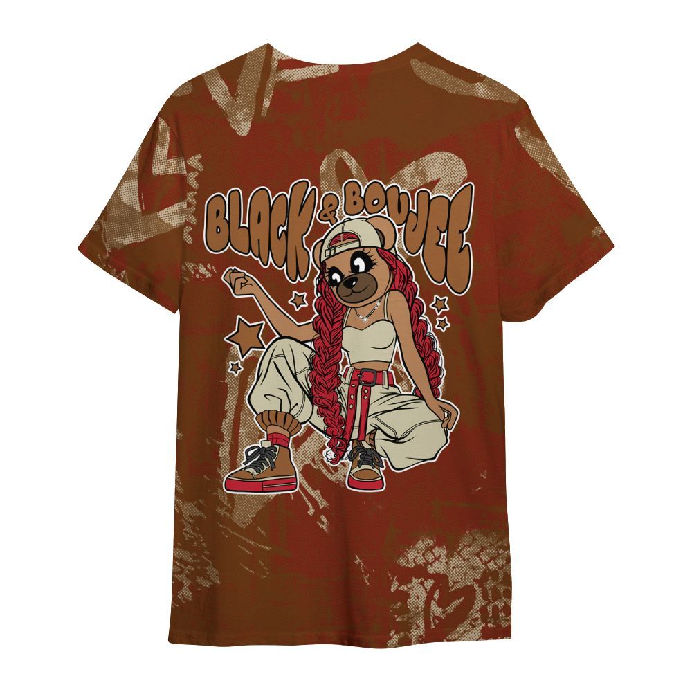 Shirt To Match Archaeo Brown 5s - Boujee Girls Bear Heart Grunge All Over Print