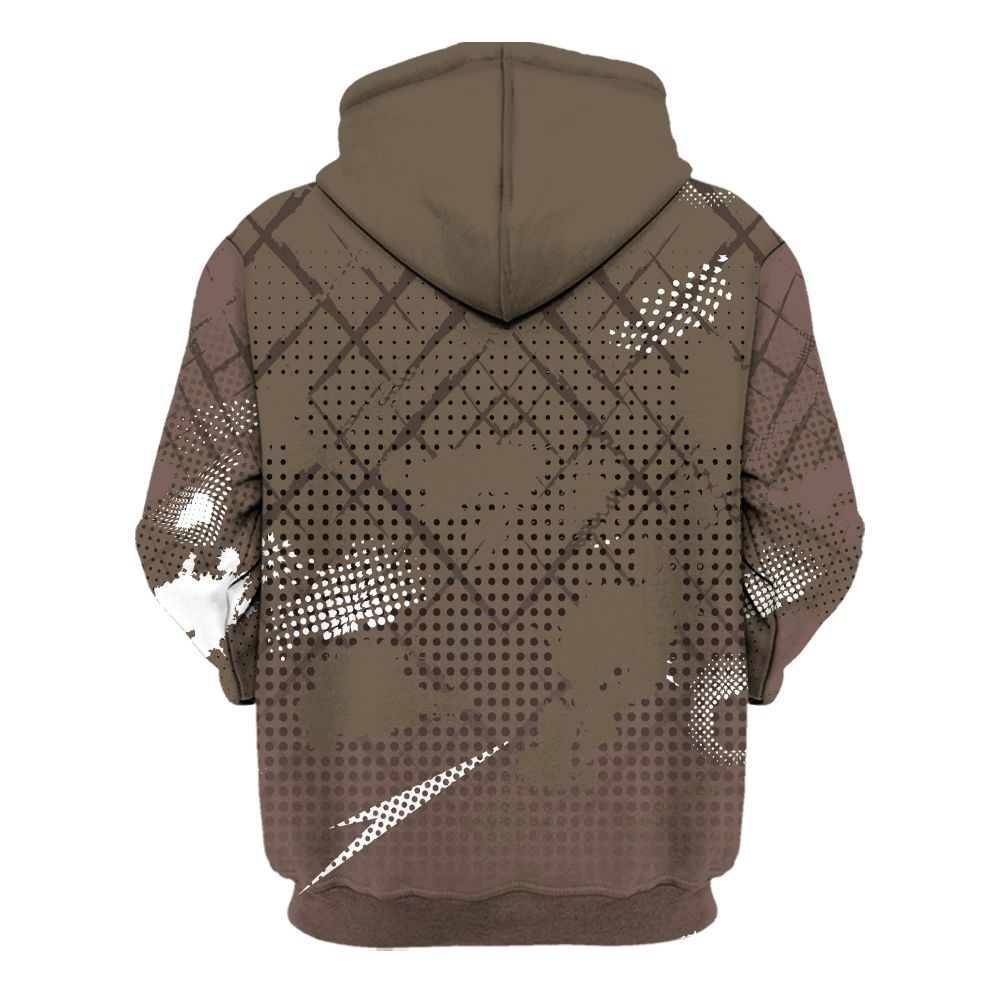 Hoodie To Match AMM Dark Mocha 4s - Halftone Stand Business Dripping All Over Print