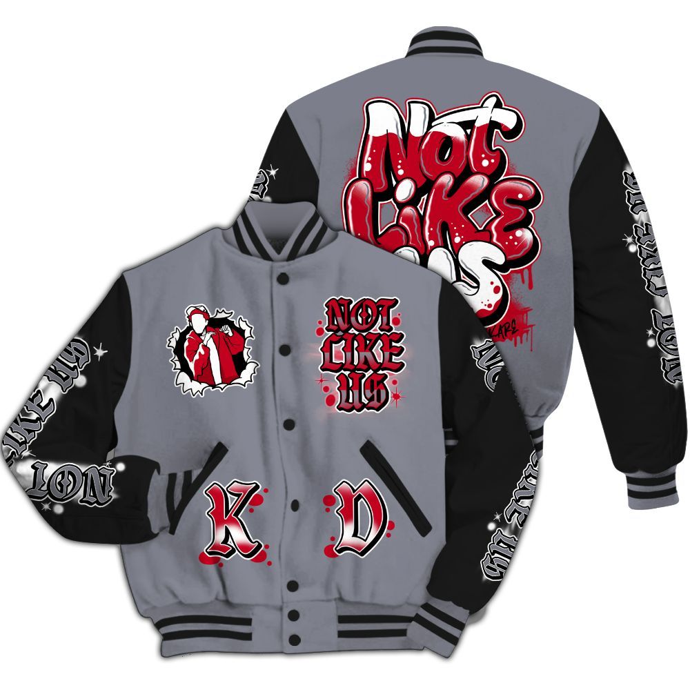 Varsity Jacket To Match Retro Black Flint 13s - None Like Us Graphic All Over Print