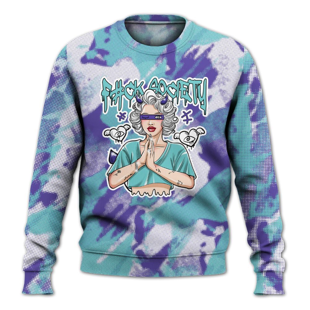 Sweatshirt To Match Low Hornets 1s - F#ck Xociety Halftone All Over Print