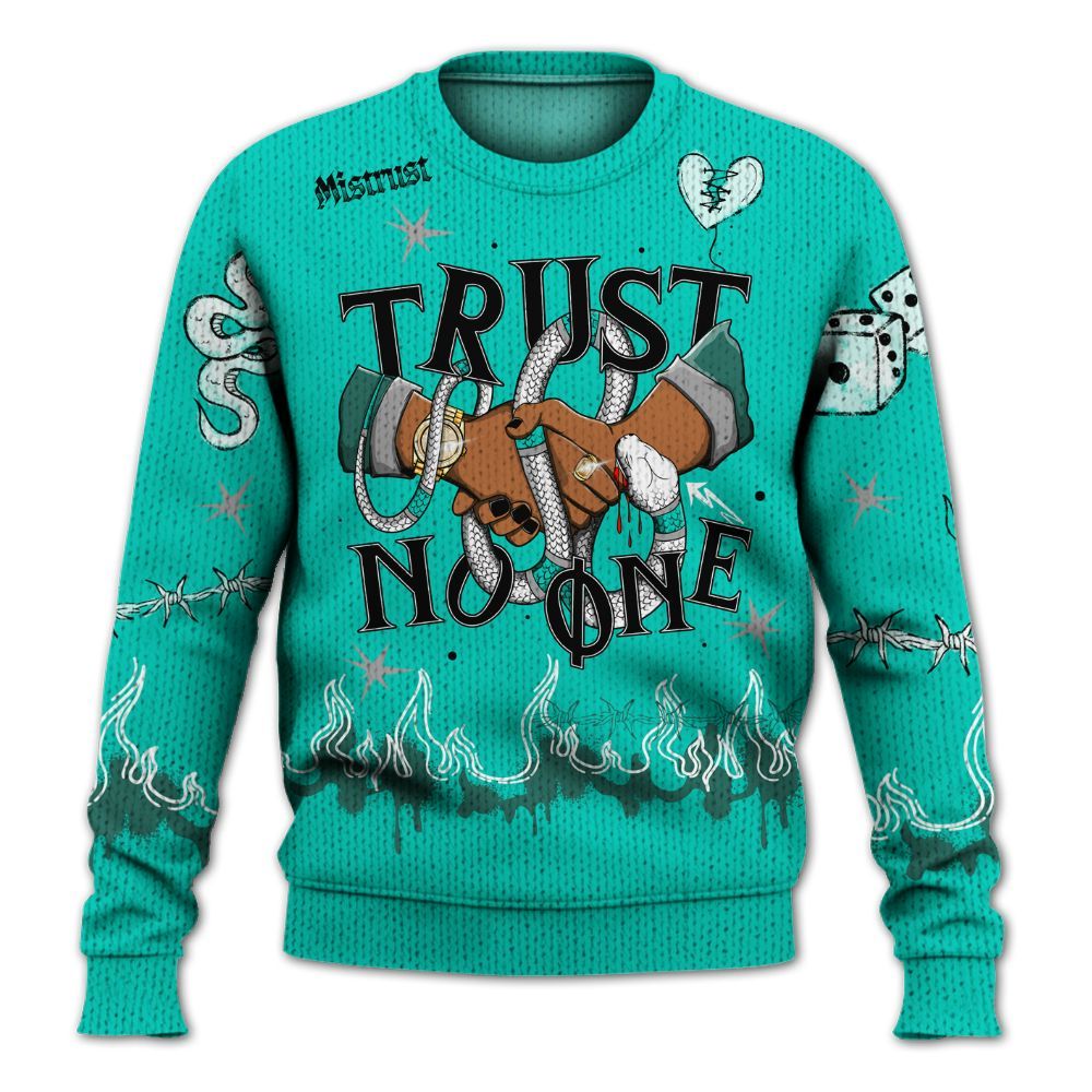 Knitted Sweater To Match Air Max 95 Dark Tiffany - Trust No One Snake-Bite Doodle Crayon