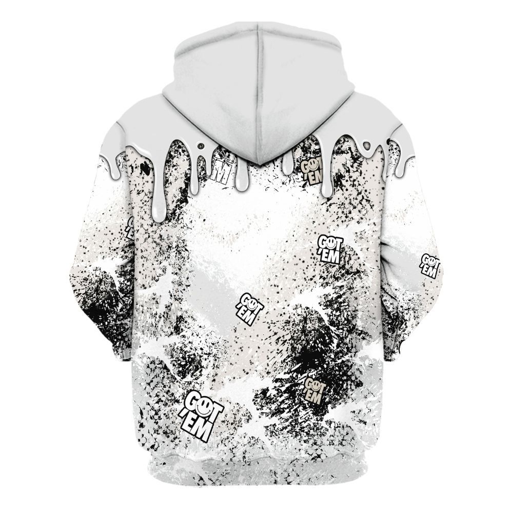 Hoodie To Match Retro Reverse Metallic 5s - Dripping 23 Drip All Over Print