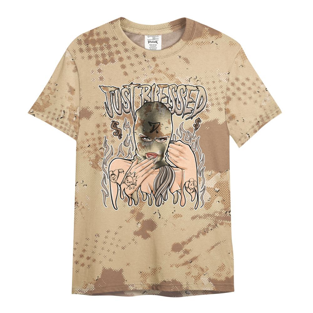 Shirt To Match Desert Camo 3s - Blessed!! Smoke Dot All Over Print