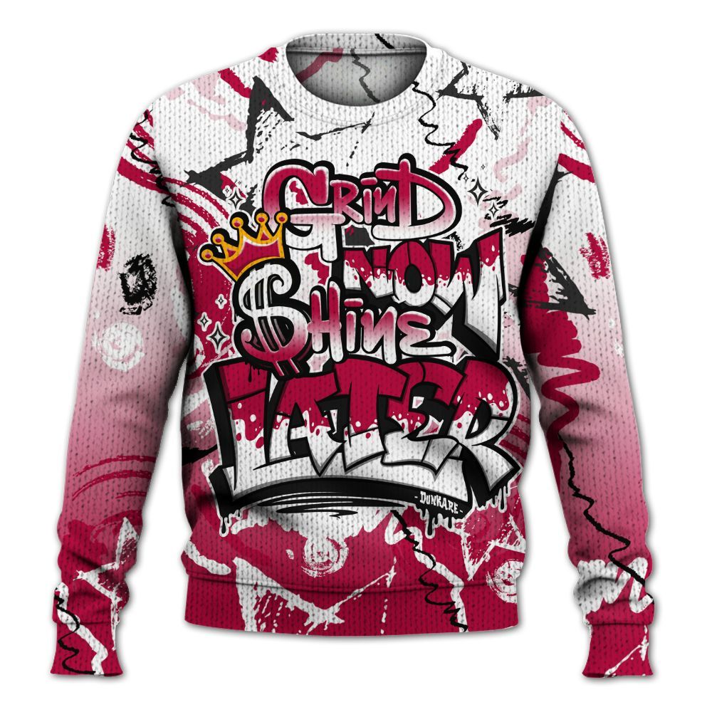 Knitted Sweater To Match Retro Chicago 2s - Grind Shine Later Drip