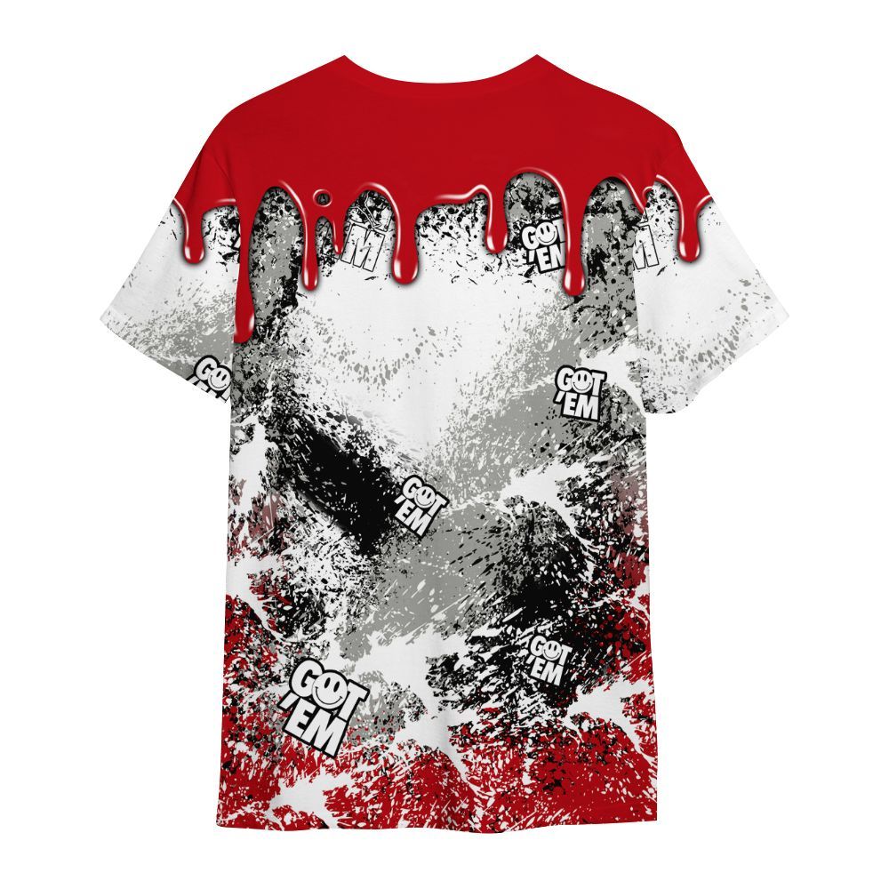 Shirt To Match Air Griffey Max Gray Reds 1s - Dripping 23 Drip All Over Print