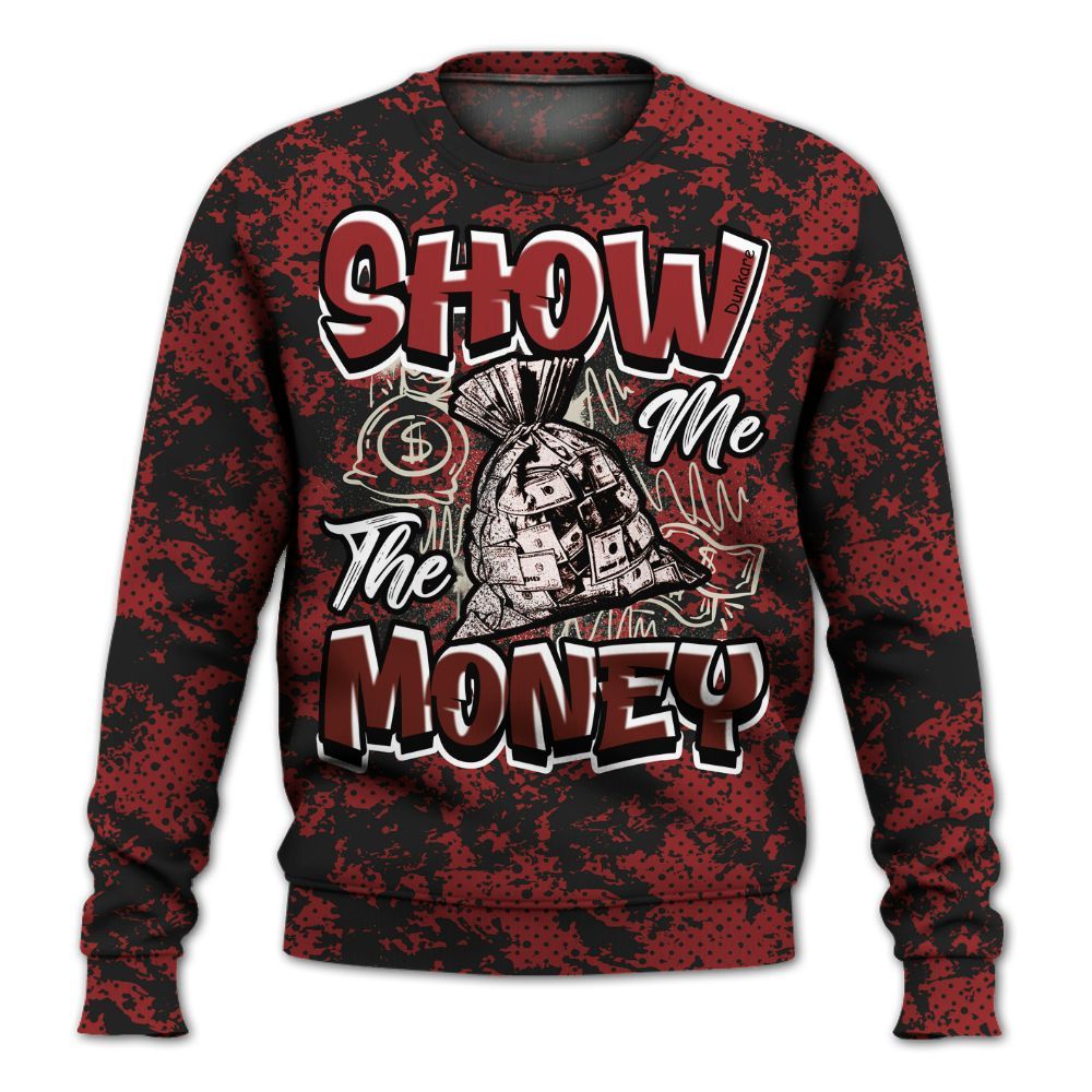 Sweatshirt To Match High 85 Bred 1s - Show Me The Money Retro All Over Print