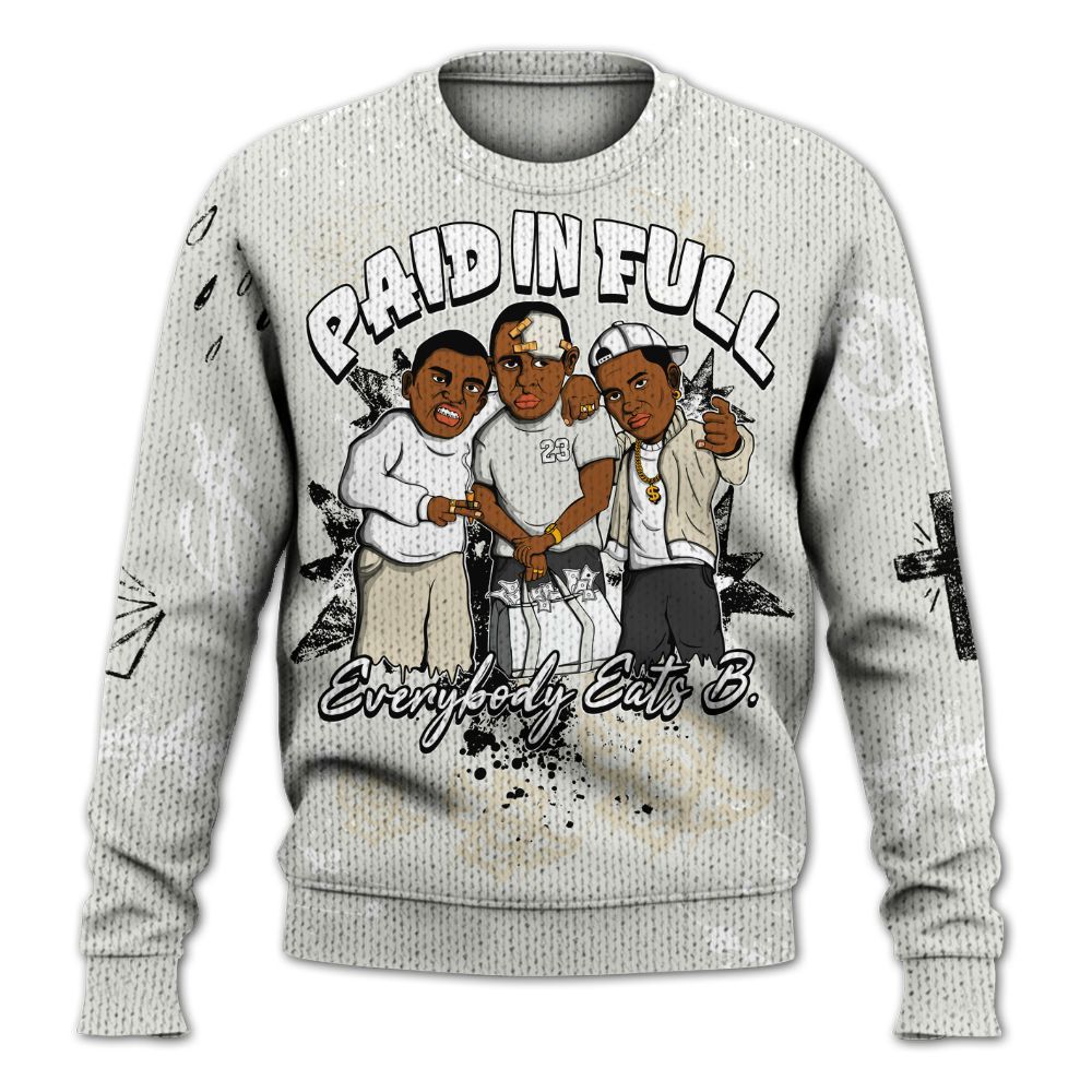 Sweater To Match Grand Finale 11s Shirt, Everybody Paid In Full Crayon Graphic