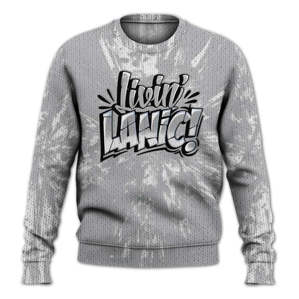 Knitted Sweater To Match Low OG Wolf Grey 1s - Living Large Graphic Luxury
