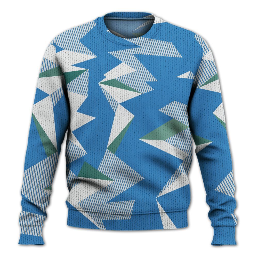 Knitted Sweater To Match Low Carolina 17s - Geometric Camouflage Pattern